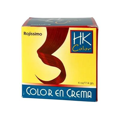 Tinte semipermanente para el cabello HK Color Rojíssimo.