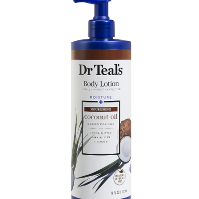 Loción corporal Dr Teals con aceite de coco y aceites esenciales