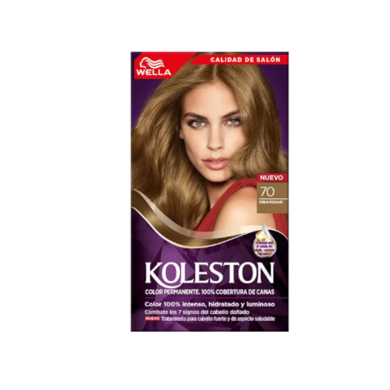 Tinte permanente para el cabello Koleston de Wella, tono 70 Rubio mediano