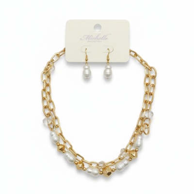 set collar mas arete michelle colletion