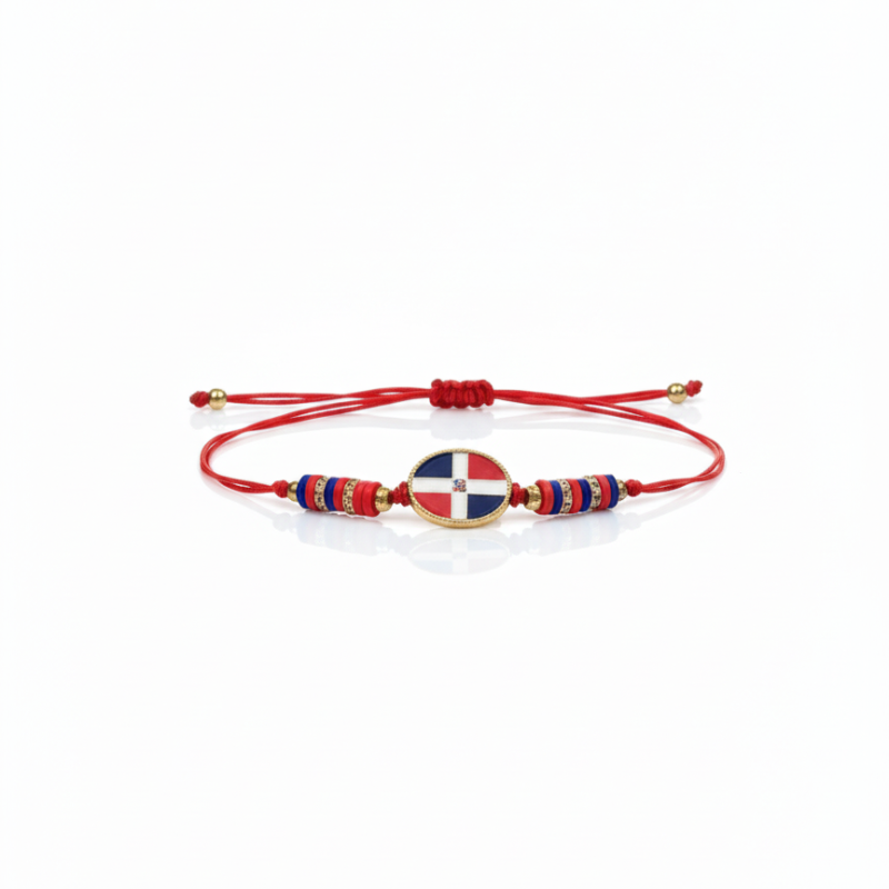pulsera con la bandera dominicana