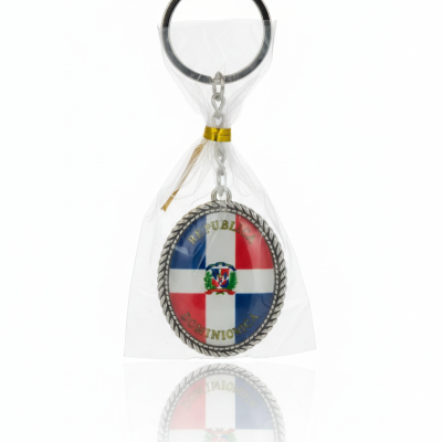 llavero con la bandera dominicana