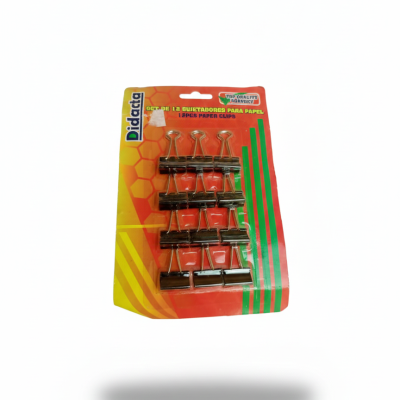 set de 12 sujetadores para papel