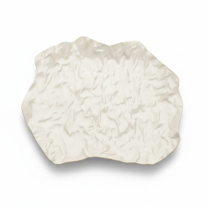 bandeja decorativa de cerámica de forma irregular