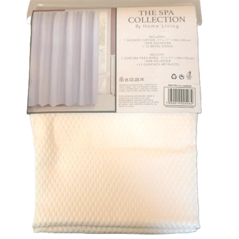 cortinas para baño the spa colletion 1 panel 12 ganchos metalicos