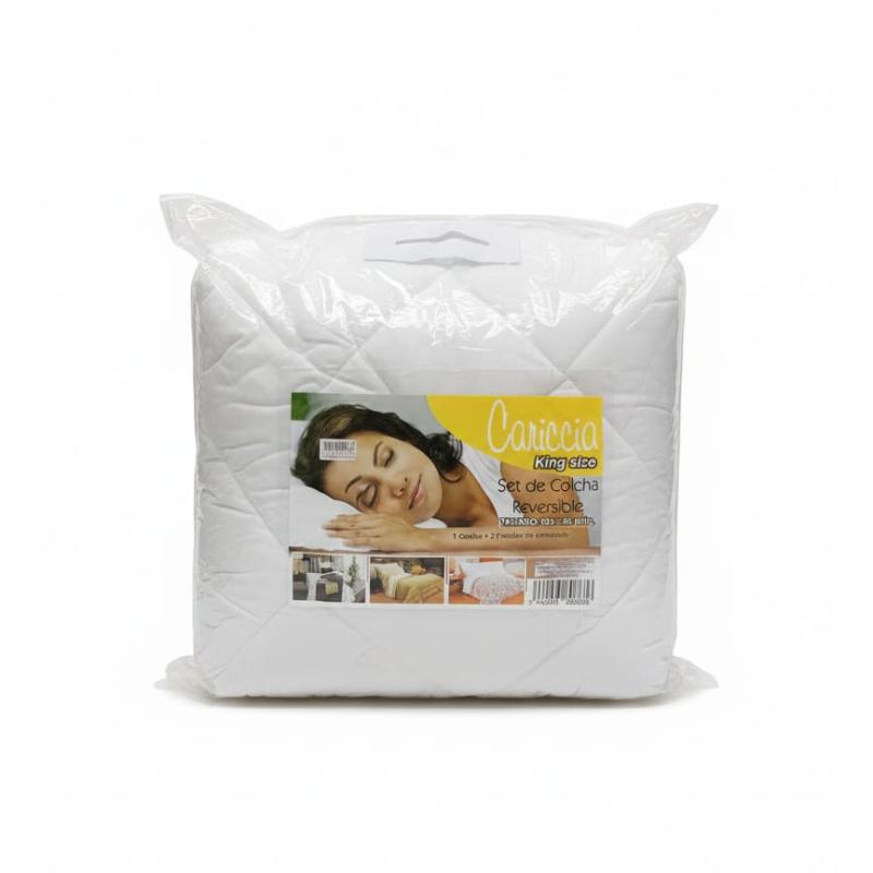 Juego de colcha king size caricia